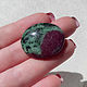 'Watermelon ' ruby in zoisite. Cabochons. SAPPHIRE (mineral-kamni). Online shopping on My Livemaster.  Фото №2