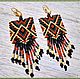 Серьги из бисера ЭТНО. Серьги классические. Tocco alla mode. Интернет-магазин Ярмарка Мастеров.  Фото №2