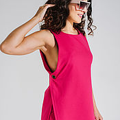 Одежда handmade. Livemaster - original item Vest in magenta pink. Handmade.