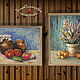 Painting Pastel Still Life Flowers set of 2 pcs Rustic Still Lifes. Pictures. pictures & decor of TanyaSeptember. Online shopping on My Livemaster.  Фото №2