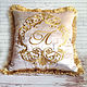 Pillow embroidered decorative velvet, Pillow, Moscow,  Фото №1