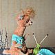 Alpaca Peach, Teddy llama collectible toy. Stuffed Toys. NatalyTools (natalytools). My Livemaster. Фото №5