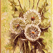 Картины и панно handmade. Livemaster - original item Pattern: dandelion. Handmade.