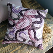 Для дома и интерьера handmade. Livemaster - original item Linen pillowcase with wool decor. Handmade.