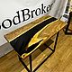 Стол-река из слэба горного карагача с эпоксидной смолой 100х50 см. Столы. WoodBroker. Ярмарка Мастеров.  Фото №4