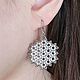 Серьги из бисера Блестящие соты, Серьги классические, Зубцов,  Фото №1