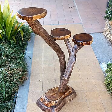Для дома и интерьера ручной работы. Ярмарка Мастеров - ручная работа Подставка для цветов из дерева. Handmade.