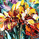Order Oil painting irises volumetric palette knife. Zabaikalie. Livemaster. . Pictures Фото №3