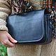  Women's leather bag Blue Junia Mod. C93-961. Crossbody bag. Natalia Kalinovskaya. Online shopping on My Livemaster.  Фото №2