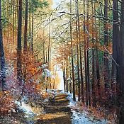 Oil painting landscape Landlord of the Forest Vladimir Chernov