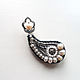 'Paisley' brooch with pearls. Brooches. marina-tatarina. Online shopping on My Livemaster.  Фото №2