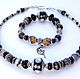 Order Set bracelet and necklace with black agate. Garuda. Livemaster. . Bracelet set Фото №3