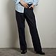Straight-cut Navy trousers for women, Pants, Moscow,  Фото №1