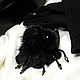 Brooch 'Black Magic' made of fur. Brooches. Handiwork decorations. Online shopping on My Livemaster.  Фото №2