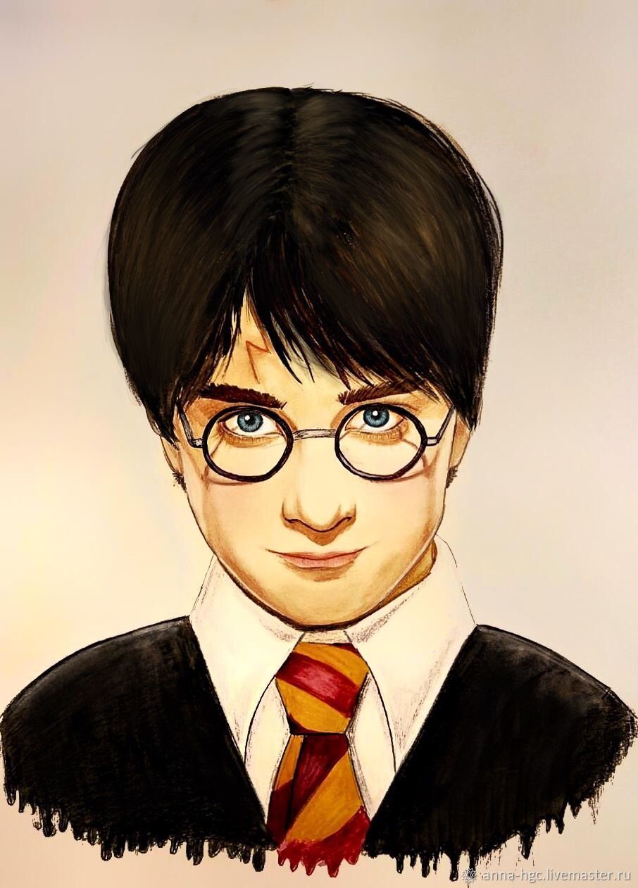 Портрет Гарри Поттера для срисовки в детстве