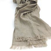 Аксессуары handmade. Livemaster - original item Delicate linen scarf - A small scarf made of pure linen. Handmade.