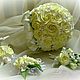 Свадебный букет из кремовых роз, Цветы, Москва,  Фото №1