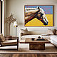 Картина конь Яркая картина с лошадью в интерьер. Картины. Анастасия. Интернет-магазин Ярмарка Мастеров.  Фото №2