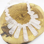 Работы для детей, handmade. Livemaster - original item Beads necklace rose quartz 44 cm. Handmade.