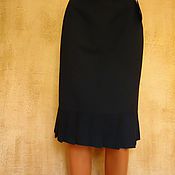 Одежда handmade. Livemaster - original item Black skirt with pleats on the bottom. Handmade.