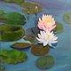 Painting with flowers Water Lilies on a pond Landscape, Pictures, Novokuznetsk,  Фото №1