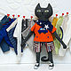 Big cat toy with clothes, Stuffed Toys, St. Petersburg,  Фото №1