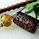Amber. Pendant 'Powerful' amber silver polymer steel. Pendants. Frollena II. Natural Baltic amber. My Livemaster. Фото №5