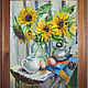 Oil painting. Sunflowers. rustic still life. Pictures. SVETINLOOK (svetinlook). My Livemaster. Фото №4