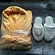 Plush bathrobe sheepskin slippers, Robes, Moscow,  Фото №1