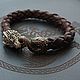 Bracelet braided: leather bracelet Dragon. Braided bracelet. Mint Tiger (MintTiger). My Livemaster. Фото №6