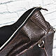 Shopper bag, made of genuine python leather in dark brown color. Shopper. SHOES&BAGS. My Livemaster. Фото №5
