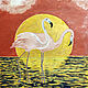 Child of the sunset. Painting on canvas in frame. Flamingo. Pictures. giftsalad. Online shopping on My Livemaster.  Фото №2