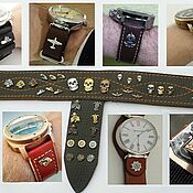 Часовая пряжка (бакля) из бронз/латуни, вставка Истребитель 20,22,24мм