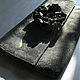 clutches: Black suede clutch with flower. Clutches. Inessa Tche. Online shopping on My Livemaster.  Фото №2