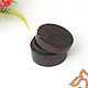 Round box made of wenge wood. Gift wrap. Spirit of tree. My Livemaster. Фото №5