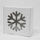 Подарочная новогодняя коробка с окошком «Снежинка», 25х25х10 см, белая. Коробки. Упакуй-ка. Ярмарка Мастеров.  Фото №4