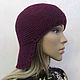 Knitted hat in wine color. Caps. Cozy corner (nadejdamoshkina). Online shopping on My Livemaster.  Фото №2