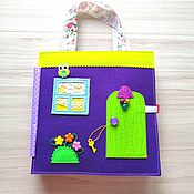 Кукольный домик-сумка, развивающая книжка из фетра