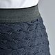 Knit Wave skirt dark blue elastic. Skirts. Tolkoyubki. My Livemaster. Фото №5
