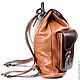 Leather backpack 'Style 1' brown. Backpacks. Russian leather Guild. Online shopping on My Livemaster.  Фото №2