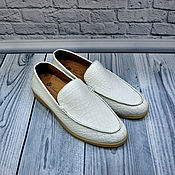 Обувь ручной работы handmade. Livemaster - original item Men`s loafers made of genuine crocodile leather, premium model.. Handmade.