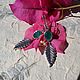 Серьги с зеленым ониксом "Листочек". Серьги классические. Vadjra-jewelry. Ярмарка Мастеров.  Фото №4