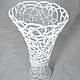 Order White openwork vase, height 52 cm. Elena Zaychenko - Lenzay Ceramics. Livemaster. . Vases Фото №3