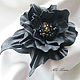 Brooch charm Genuine leather. Brooches. Alla Flowers. Online shopping on My Livemaster.  Фото №2
