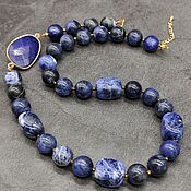 Украшения handmade. Livemaster - original item Natural stone sodalite necklace. Handmade.