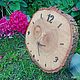 Заказать Большие интерьерные часы из спила ясеня «Сова». Love & Woodwork / Марина и Роман Петровы. Ярмарка Мастеров. . Часы классические Фото №3