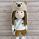 Текстильная кукла в шапке медвежонка. Тыквоголовка. Vera's dolls. Ярмарка Мастеров.  Фото №4