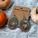 Серьги "Haunted pumpkins" из полимерной глины, Серьги классические, Бангалор,  Фото №1
