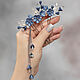 Set of hairpins with dusty blue flowers in silver, Hairpin, Novorossiysk,  Фото №1