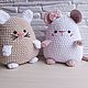 Детские игрушки кот и мышь крючком из плюшевой пряжи, Мягкие игрушки, Ижевск,  Фото №1